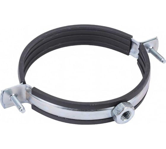 Изображение товара Оцинкованный хомут с резиновым уплотнителем Terma 110-114 мм (4), с гайкой М10 24040 28720