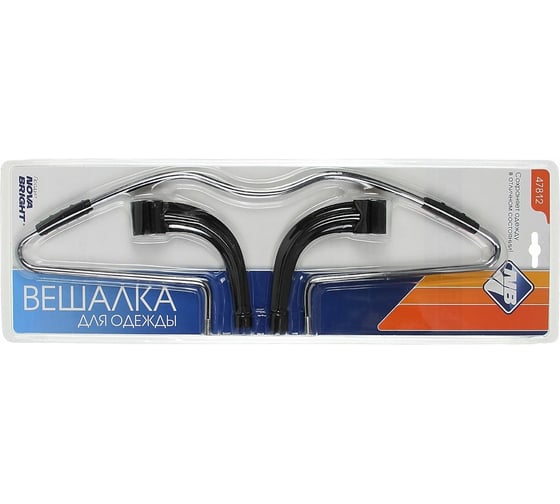 Изображение товара Автомобильная вешалка на подголовник с резиновыми накладками Nova Bright 47812