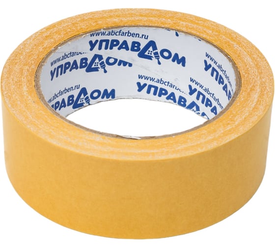 Изображение товара Двухсторонняя клейкая лента УправДом 38 мм х 25 м 243501-38-25 4100004425