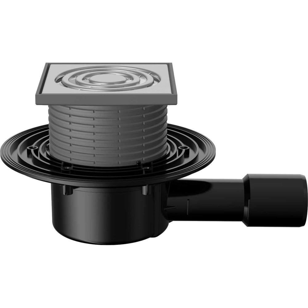 Изображение товара Сливной трап Fachmann регулируемый сухой затвор горизонтальный 125x125