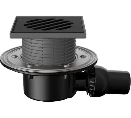 Изображение товара Сливной трап Fachmann регулируемый с сухим затвором T 520.1 PDsB 145x145 горизонтальный шарнирный 04.084