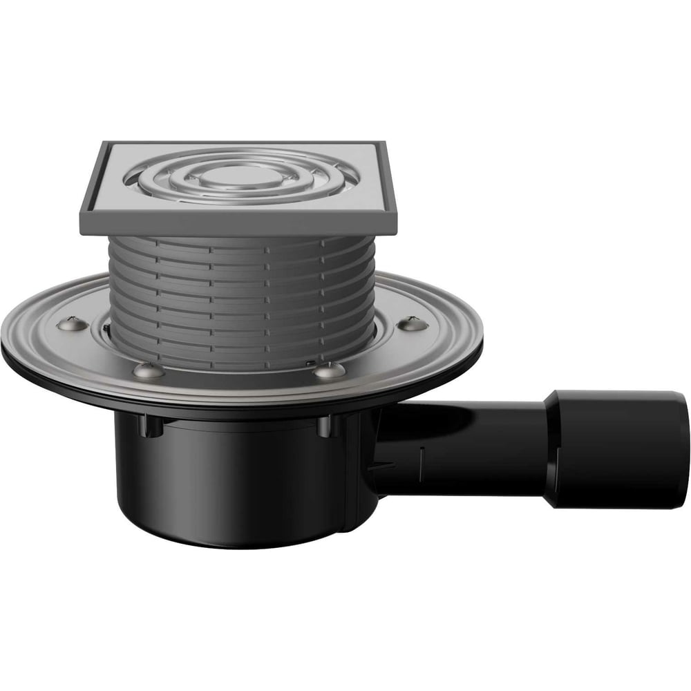 Изображение товара Сливной трап Fachmann регулируемый с сухим затвором T 510.1 SDsP 125x125 горизонтальный выпуск 04.068