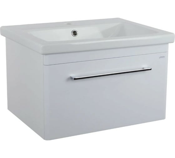 Изображение товара Тумба под умывальник Como 60 Doratiz Экватор 60 подвесная, с одним ящиком, белая 9912.807