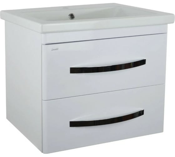 Изображение товара Тумба под умывальник Como 60 Doratiz Экватор 60 белая, подвесная с двумя ящиками 9912.808