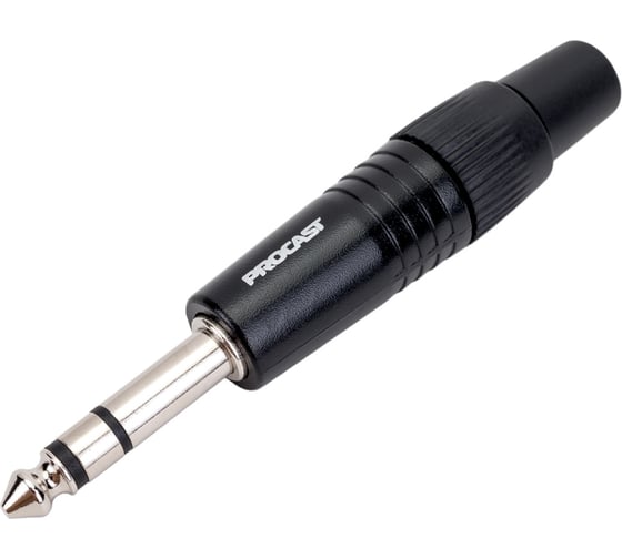 Изображение товара Разъем PROCAST cable TRS-6.3/6/M/S TRS Jack 6,3mm male, STEREO/BALACE, черный НФ-00000429
