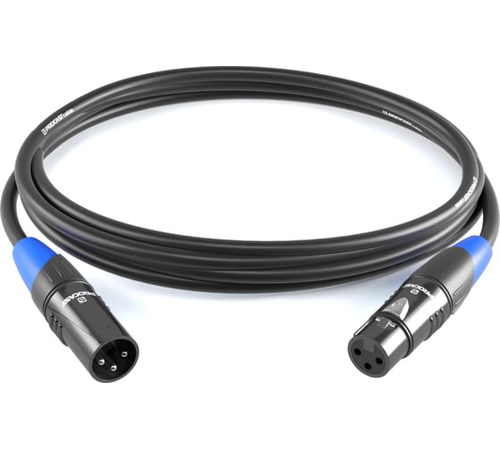 Изображение товара Межблочный балансный кабель PROCAST cable XLR m/XLR f.2,5 XLR m/XLR f, 2,5m, черный НФ-00000420