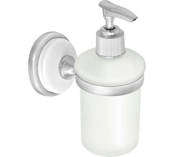 Изображение товара Дозатор для жидкого мыла Solinne Blanco стеклянный хром, стекло-сатин B-51106 2516.133