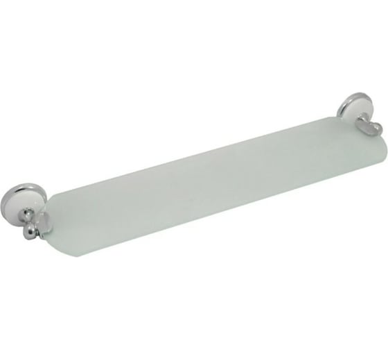 Изображение товара Стеклянная полка Solinne Blanco хром, стекло-сатин B-51111 2552.391