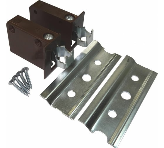 Изображение товара Комплект для навески шкафов Левша 125 кг, коричневый У8-8612.К