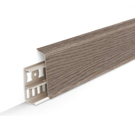 Изображение товара Напольный плинтус DECONIKA (85 мм; 2,2 м; 215 дуб снежный; 1 шт.) Д-П85 215 ДУБ СНЖ