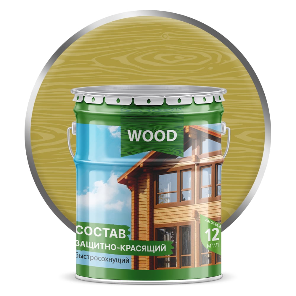 Изображение товара Защитно-красящий состав FARBITEX для древесины, 9 л, орегон