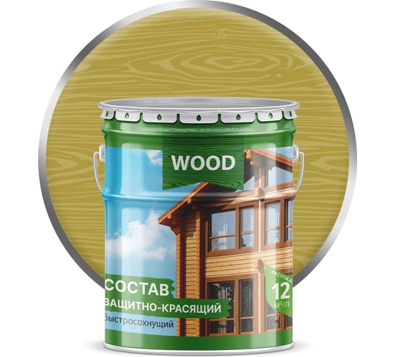 Изображение товара Защитно-красящий состав для древесины FARBITEX (быстросохнущий; орегон; 9 л) 4300008491