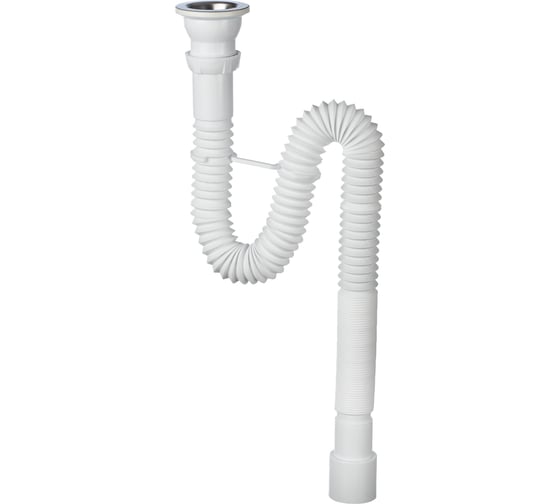 Изображение товара Гофрированный сифон Wirquin 1 1/2x40/50 мм L1200 мм с хомутом жёсткости 30717985