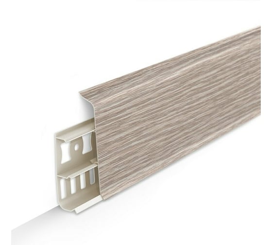 Изображение товара Напольный плинтус DECONIKA (85 мм; 2,2 м; 229 дуб латте; 1 шт.) Д-П85 229 ДУБ ЛАТ