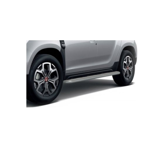 Изображение товара Защита порогов с алюминиевой площадкой PT Group Ø51 мм, ИСКРА (ППК), RENAULT Duster 2021 RDU-21-330301.11