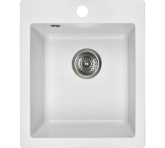Изображение товара Кухонная мойка из искусственного гранита WISENT Вайт MW420-28/WGER013