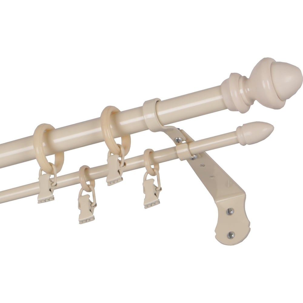 Изображение товара Двухрядный металлический карниз Арт-Декор D20 D10 бежевый 300 см классический стиль