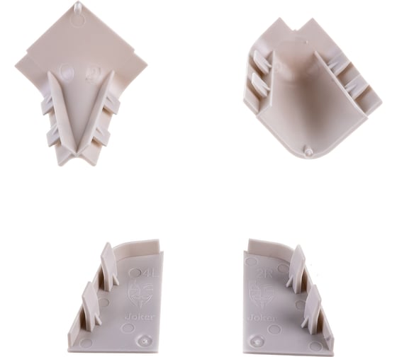 Изображение товара Комплект заглушек к плинтусу для столешниц ООО ДЕКОПЛИНТ ДЖОКЕР 3 - 02 слоновая кость 1070