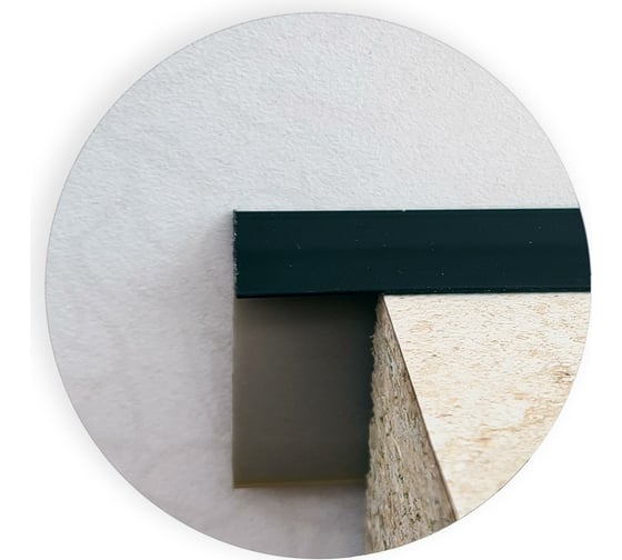 Изображение товара Уплотнитель для столешниц ООО ДЕКОПЛИНТ 3050 мм Г-образный гибкий черный 1407