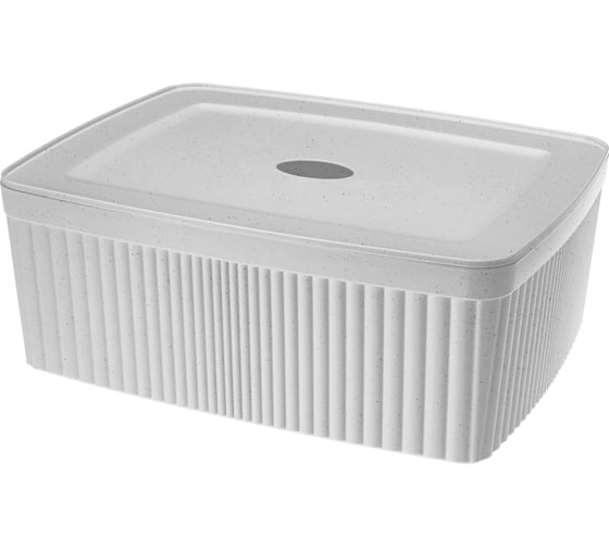 Изображение товара Лоток Econova VELVET с крышкой 295x225x110 мм, 6,55 л светло-серый флэк 433238938