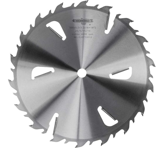 Изображение товара Диск пильный HW многопильный (500x30x5.2/3.2 мм; Z18+18+6 WZ) Golden Eagle TL00001349