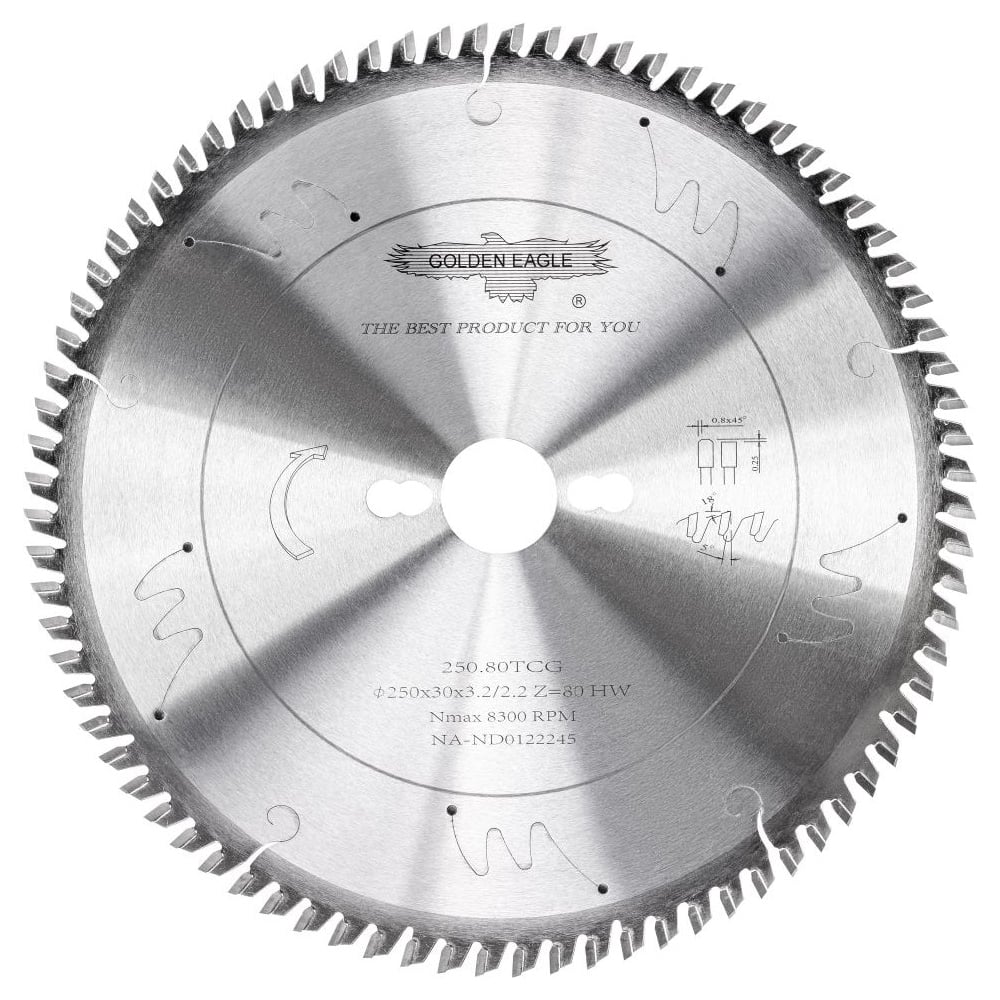 Изображение товара Диск пильный HW основной (250x30x3.2/2.2 мм; Z80; TR-F) Golden Eagle TL00000060
