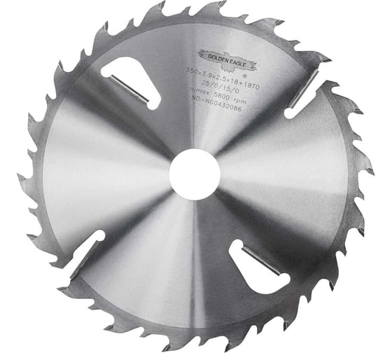 Изображение товара Диск пильный HW многопильный (350x50x3.9/2.5 мм; Z18+18+4 WZ) Golden Eagle TL00000021
