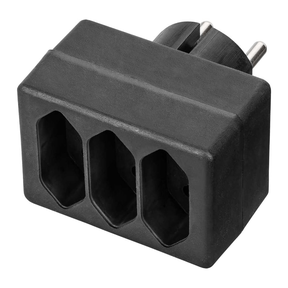 Изображение товара Блок на 3 гнезда TDM ELECTRIC 2,5 А 250 B черный