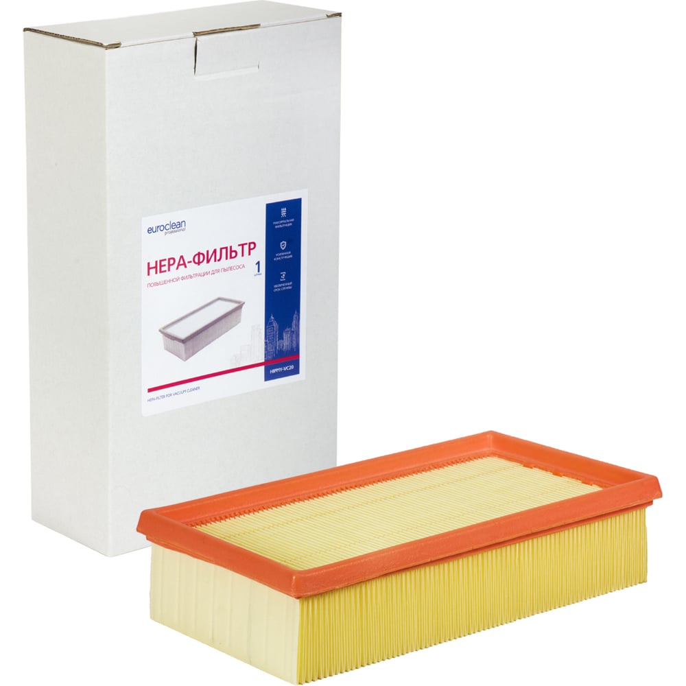 Изображение товара HEPA-фильтр целлюлозный повышенной фильтрации EUROCLEAN для профессиональных пылесосов