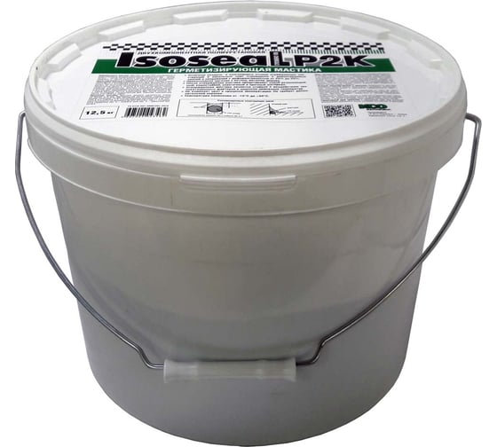 Изображение товара Двухкомпонентная полиуретановая герметизирующая мастика Isoseal P2K, белая, 12,5 кг 3000125