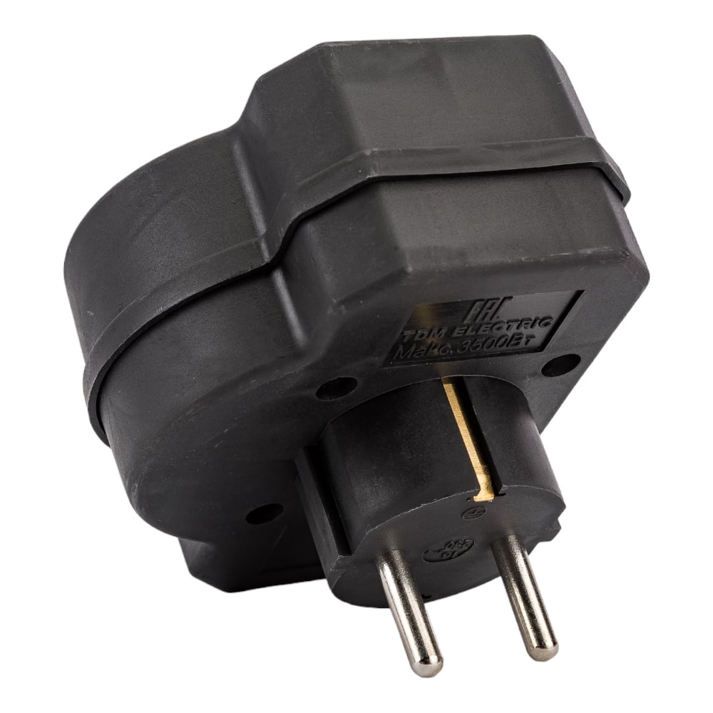 Изображение товара Блок на 3 гнезда с выключателем TDM ELECTRIC черный