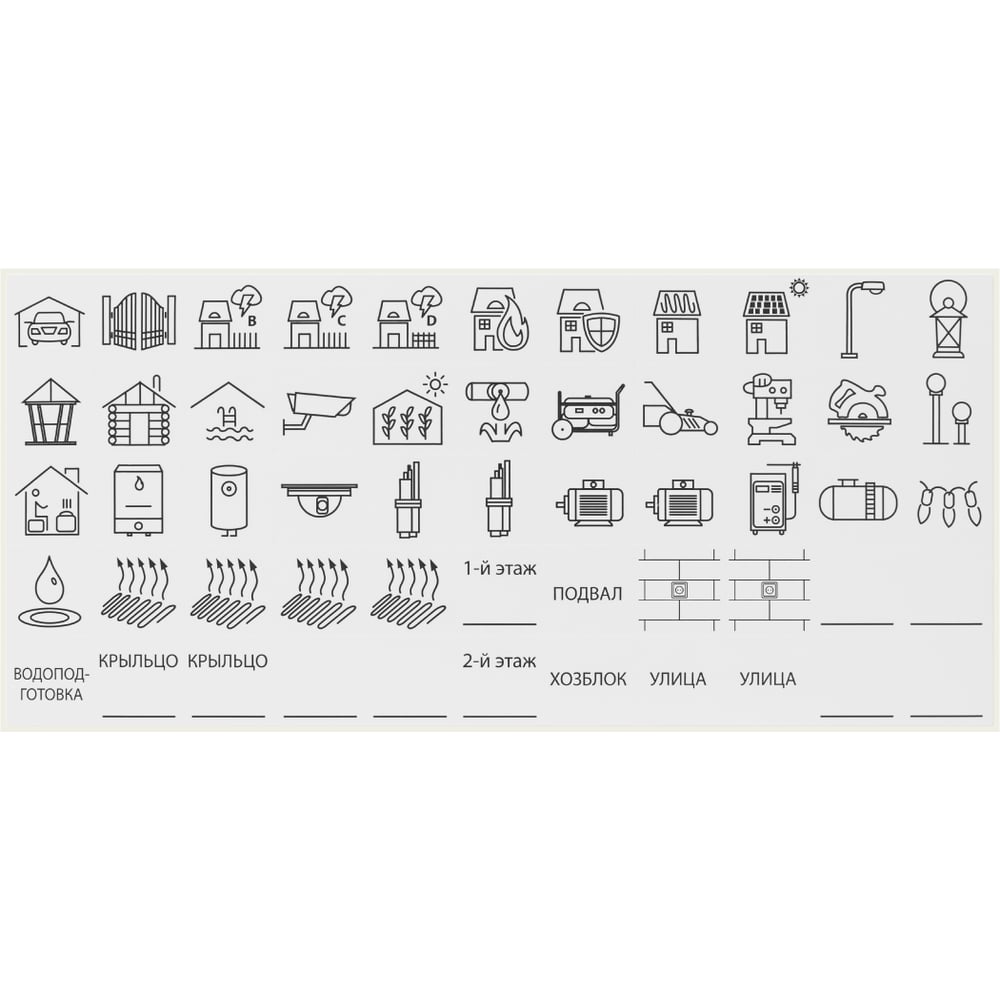 Изображение товара Информационные пиктограммы SQ0817-0080 TDM ELECTRIC Расширенный набор 10 шт