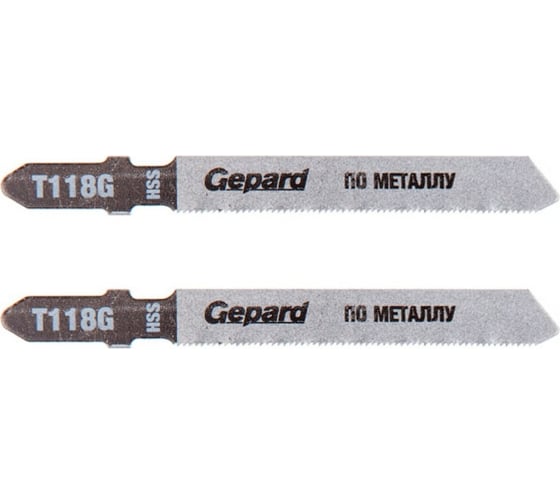 Изображение товара Пилка для электролобзика по металлу T118G 2 шт Gepard GP0608-19