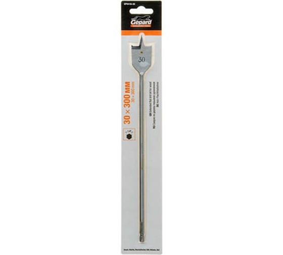 Изображение товара Сверло перьевое удлиненное по дереву 30x300 мм Gepard GP0416-30