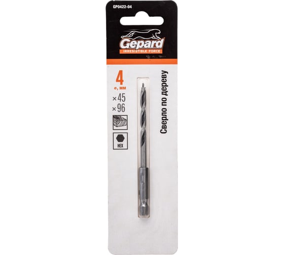 Изображение товара Сверло по дереву 4x45x96 мм Gepard GP0422-04