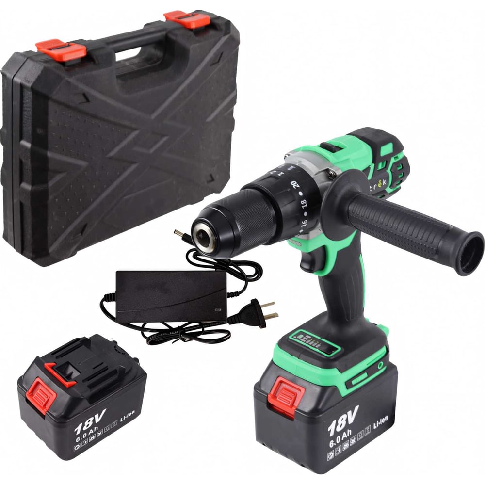 Изображение товара Аккумуляторная ударная дрель-шуруповерт Zitrek Green Impact 18V (18В, Li-ion 2x5.0Ач) 063-4046