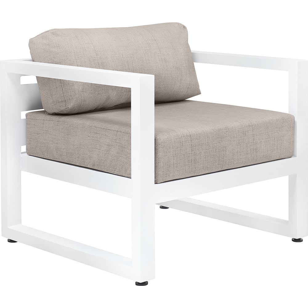 Изображение товара Уличное кресло GreenWeen CAPRI белый алюминий светло-серый велюр GW-AL-CAPRI-CH-800W