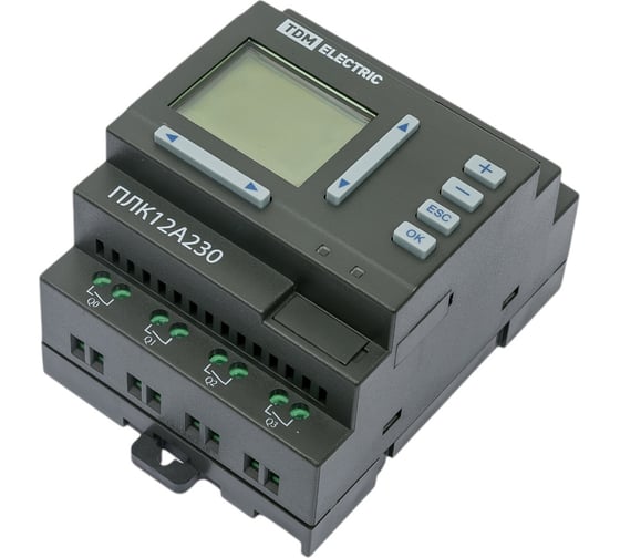 Изображение товара Программируемый логический контроллер TDM ELECTRIC ПЛК12A230 с дисплеем 230В SQ0750-0001