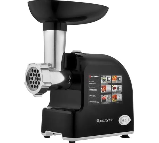 Изображение товара Мясорубка BRAYER 1500 Вт, реверс BR1603BK