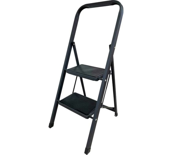 Изображение товара Стальная стремянка Алюмет с широкими ступенями с противоскользящими накладками 2 ступени. Серия MK 802C