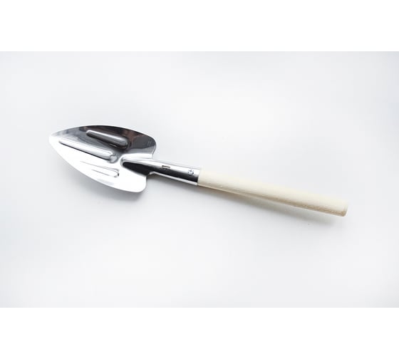 Изображение товара Посадочный совок СКОБЯНОЙ СП-2 деревянная ручка, нержавеющая сталь 008981