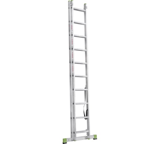 Изображение товара Двухсекционная алюминиевая лестница Новая Высота 2х10 ступеней 2220210
