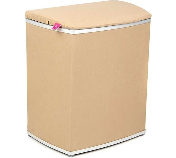 Изображение товара Корзина для белья PRIMANOVA золотистый, 32х47х55 см, пластик, текстиль M-E09-11