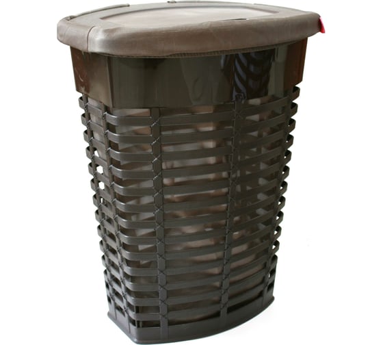 Изображение товара Корзина для белья PRIMANOVA коричневый, с коричневым чехлом, 47х36х60 см, объем 50 л M-E44-10-10