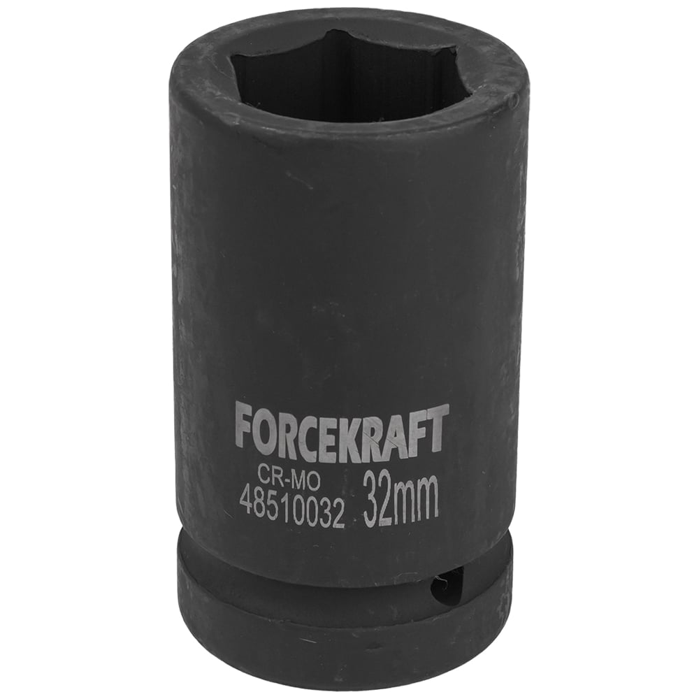 Изображение товара Головка ударная глубокая 6-гранная 32 мм 1 дюйм Forcekraft FK-48510032