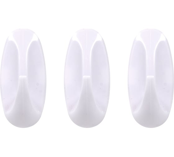 Изображение товара Набор крючков на клеевой основе MARMITON 3 шт., белые 17617