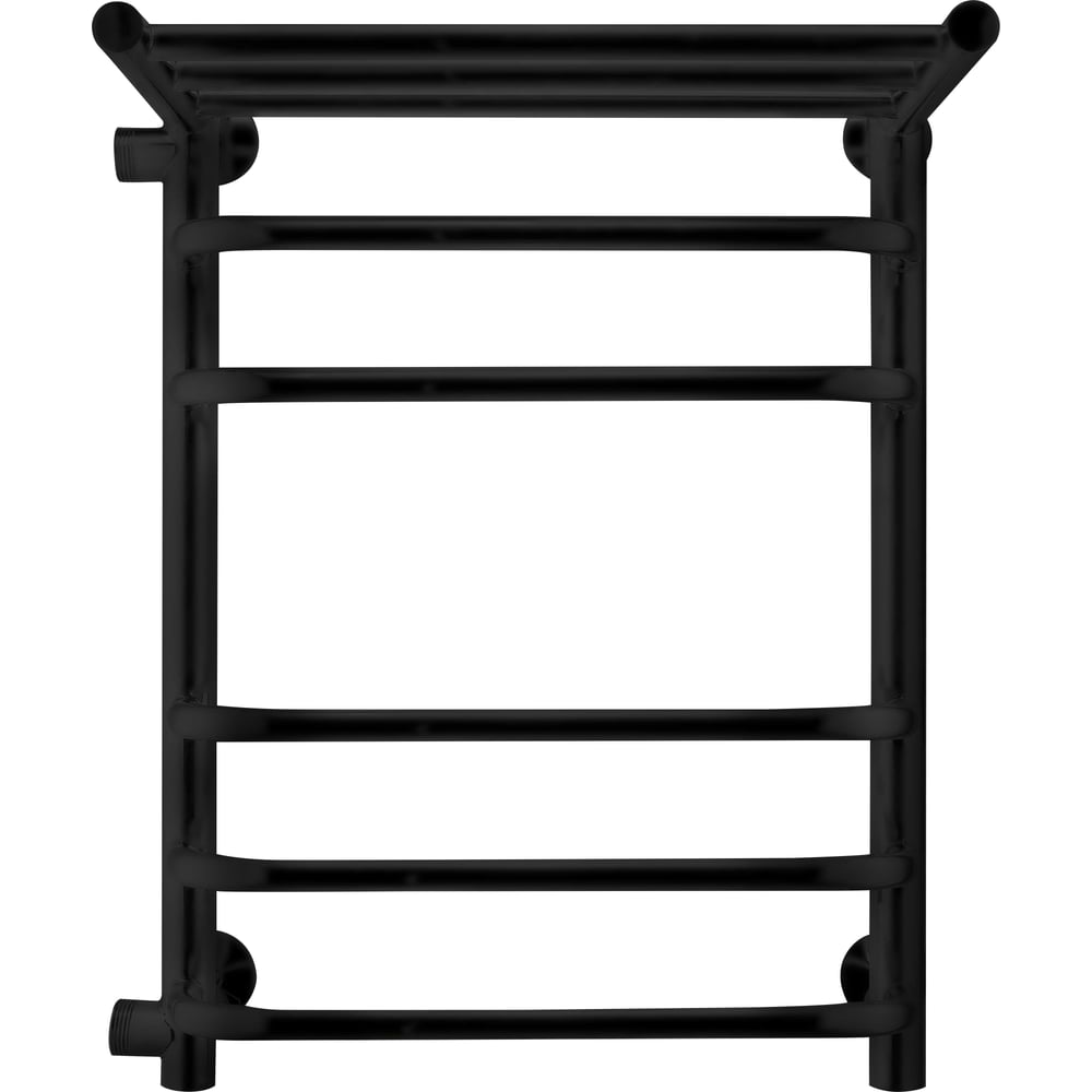 Изображение товара Полотенцесушитель INDIGO Brace с полкой (н.р.1") 60/40 м/о 50 (к-2, черный муар) LBCW60-40PBRL-б/п-50