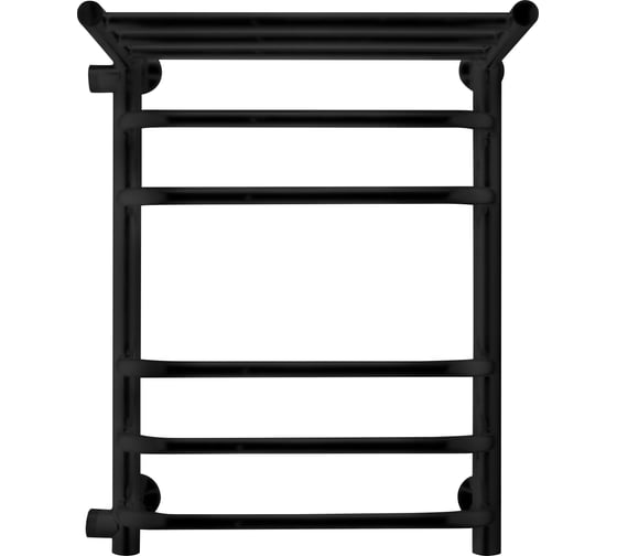 Изображение товара Полотенцесушитель INDIGO Brace с полкой (н.р.1") 60/40 м/о 50 (к-2, черный муар) LBCW60-40PBRL-б/п-50