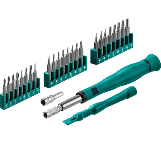 Изображение товара Отвертка для точных работ KRAFTOOL Precision-28 со сменными битами, 28 предметов 25677