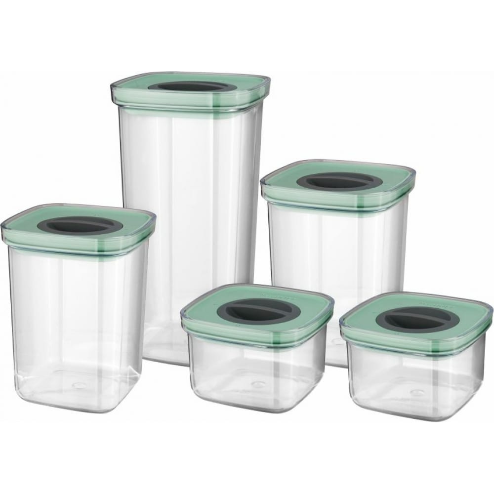 Набор пищевых контейнеров BergHOFF набор контейнеров пищевых ricco 3 шт 1 л 18 5×12×7 см прямоугольные зеленый